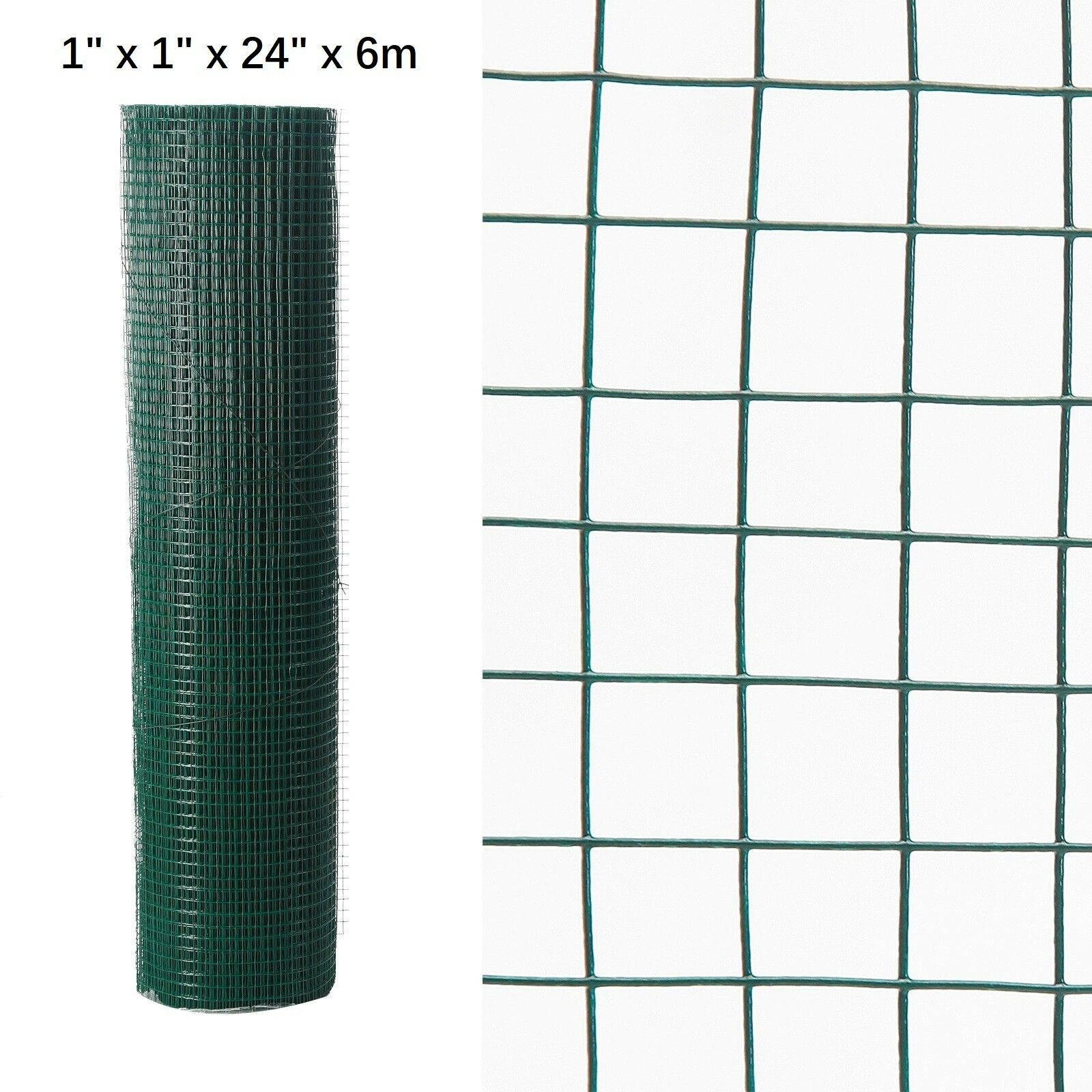 Green PVC Coated Chicken Wire Mesh 6M Fencing Garden Barrier Metal Fence view 4