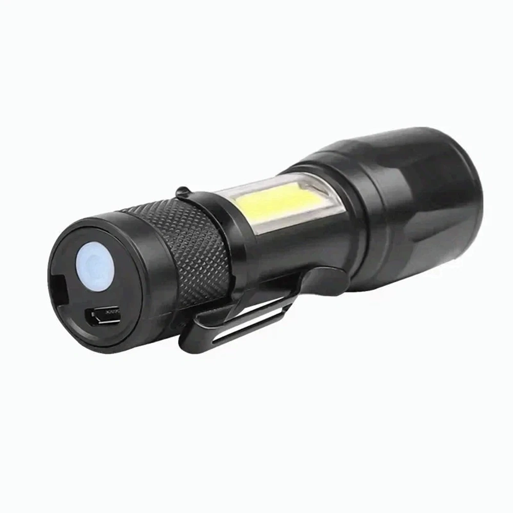 2 Pack USB Rechargeable LED Flashlights, Small Compact Flashlight for Camping, Work Light & Emergency Use, Portable Rechargeable Torch view 2