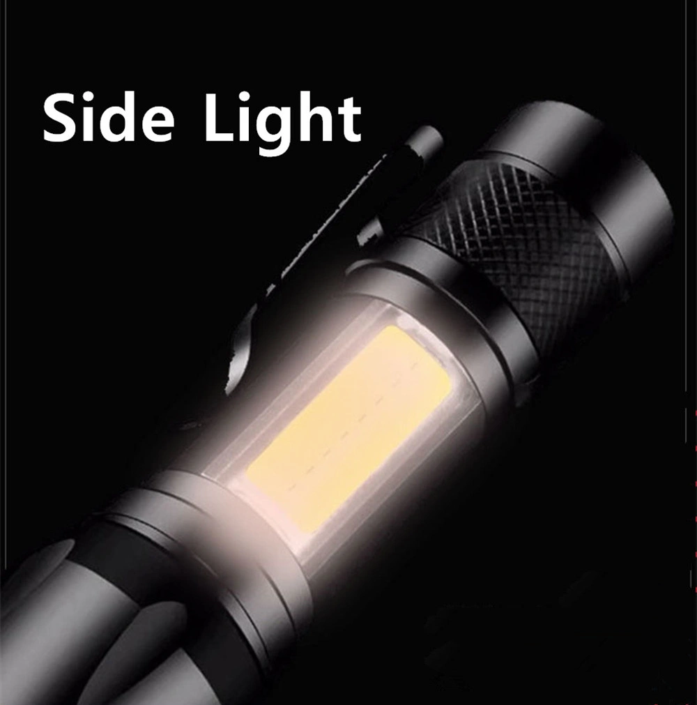 2 Pack USB Rechargeable LED Flashlights, Small Compact Flashlight for Camping, Work Light & Emergency Use, Portable Rechargeable Torch view 3