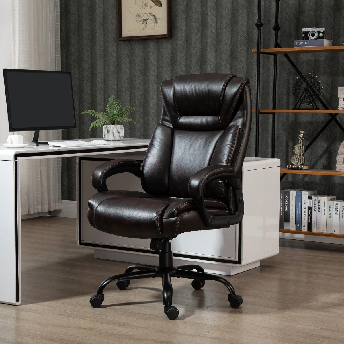 Ergonomic Office Chair with Massage Lumbar Support, Adjustable Height Swivel Desk Chair