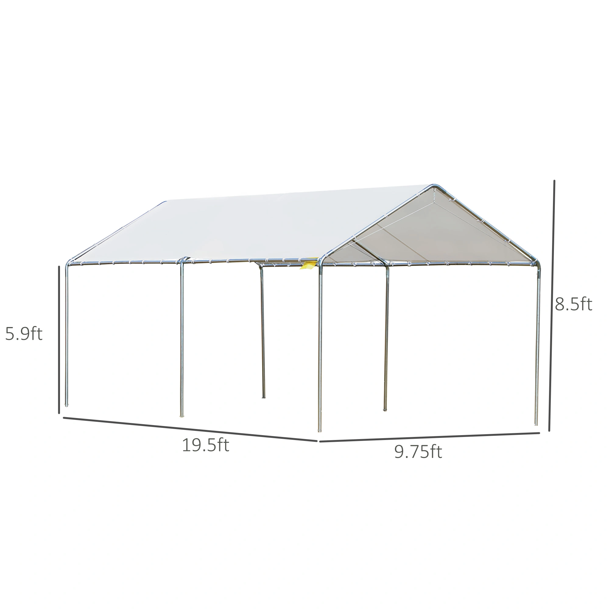 Hardtop Gazebo 10x10ft Steel Frame Canopy Tent with Ventilation Roof, Outdoor Garden Patio Shelter, 2 Doors & Sides, Grey view 2