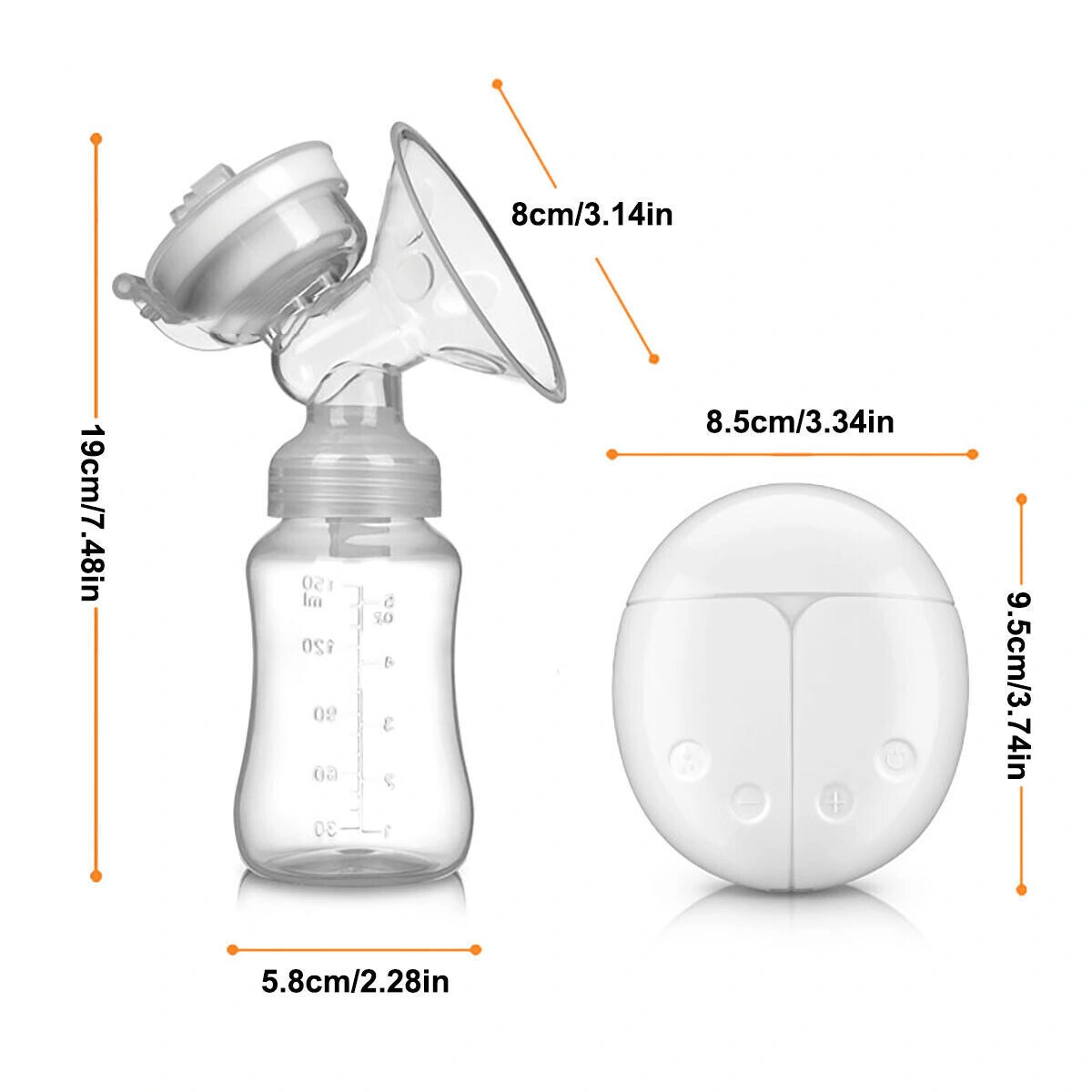 Double Electric Breast Pump Automatic with Lid & Nipple Kit, Efficient Breastfeeding Support view 3