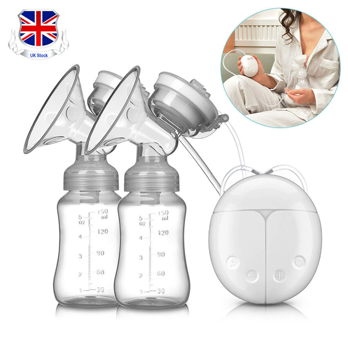 Double Electric Breast Pump Automatic with Lid & Nipple Kit, Efficient Breastfeeding Support view 4
