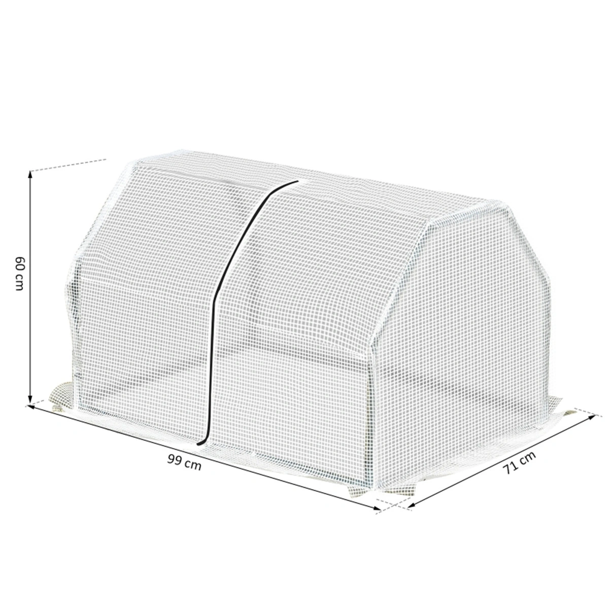 Mini Walk-In Greenhouse Portable Garden Plant Growing House Tent with Zippered Door PVC Cover view 2