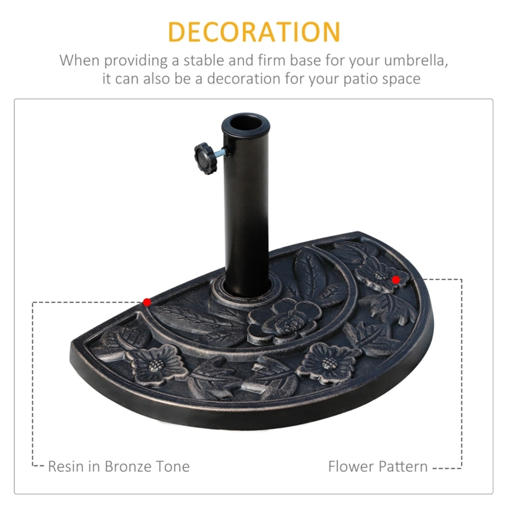 Water-Filled Umbrella Base Kit for 11ft Market Umbrella, 70 lb Portable Round Patio Umbrella Stand view 3