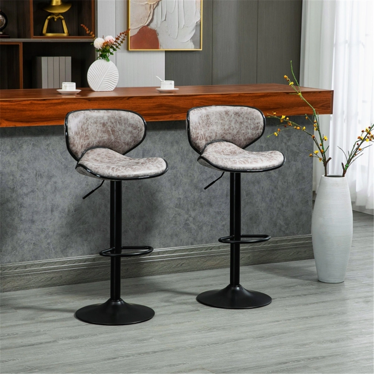 Heavy-Duty Bar Stool,Backless Dining Chair,45"H Counter Height,Non-Slip Footrest,Rust-Resistant Steel Frame,Office Chair,Bulk Pack Available