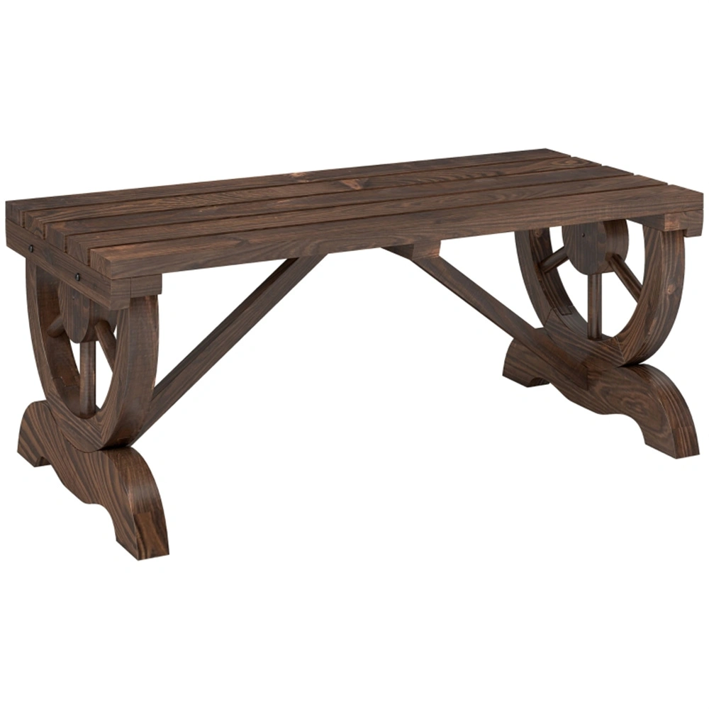 Outdoor Garden Bench & Chair, Heavy-Duty Metal Patio Bench, All-Weather Resistant Garden Seating for Backyard, Deck, Porch, Lawn, Entryway, Black view 2