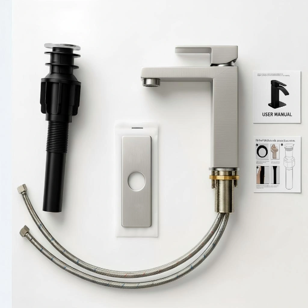 Single Handle Bathroom Faucet Lavatory Faucet Stainless Steel Single Hole-T20, Brushed Nickel[Unable ship on weekends, TK/TEMU only for pickup, only TX10643 warehouse supports GOFO] view 10