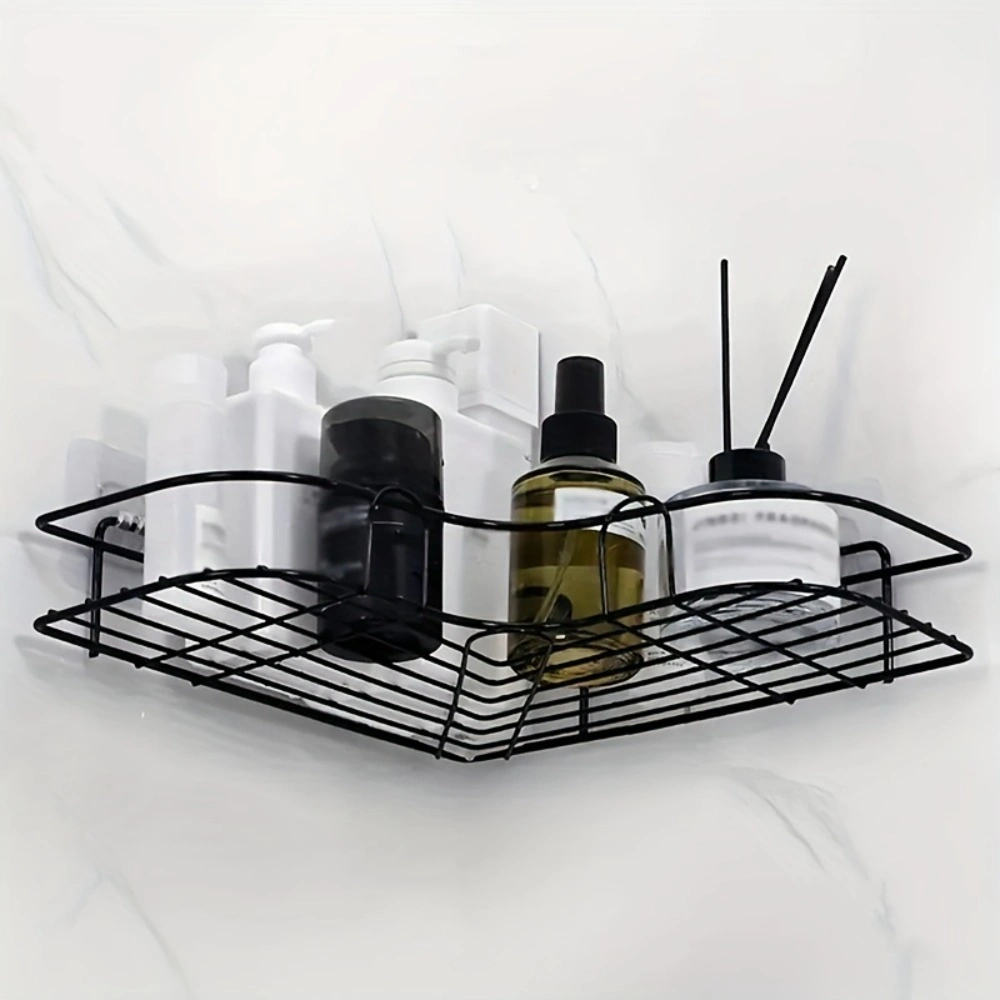 Wall Mounted Bathroom Shelf, Shower Caddy, Triangle No-Punch Storage Rack for Bathroom & Kitchen Accessories