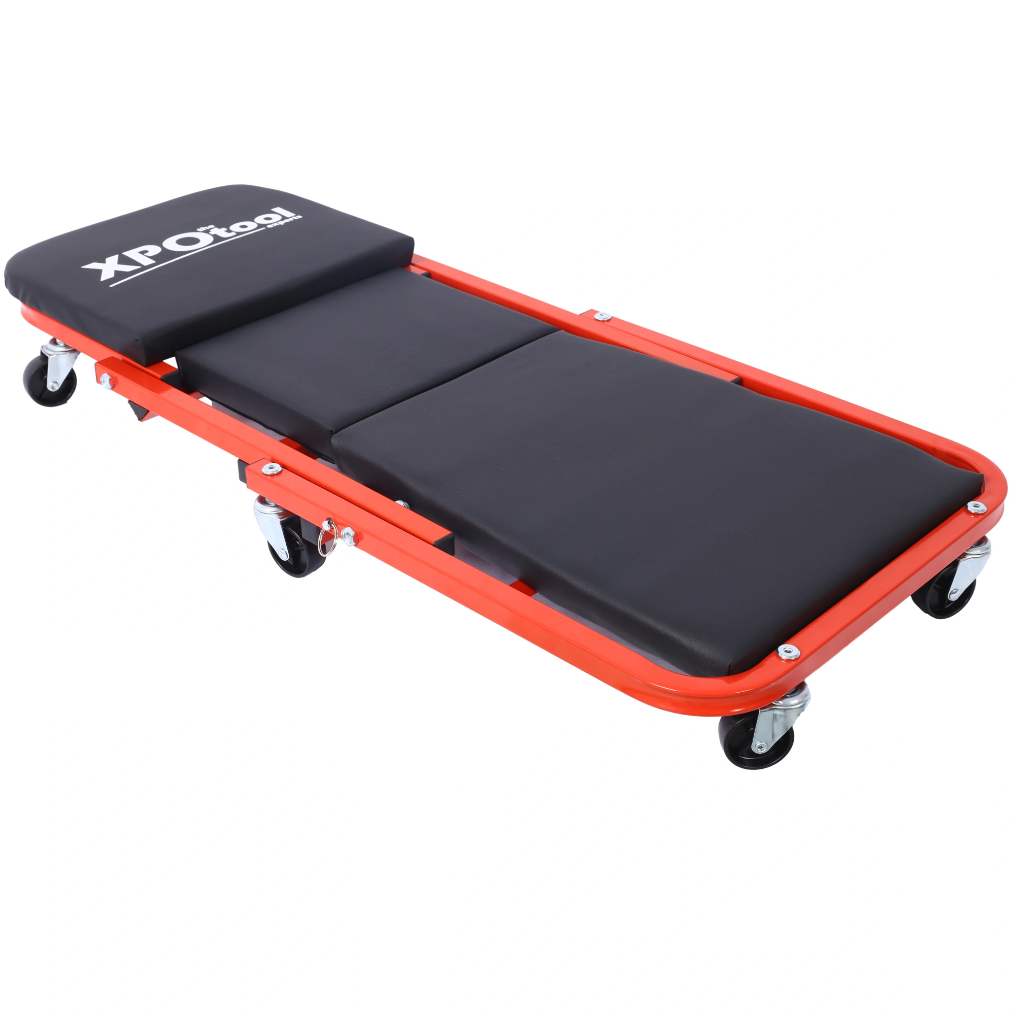 Mechanic Creeper 36" Z-Seat, 300 lb Low Profile Shop Crawler with 6 Smooth Wheels, Red 2-in-1 Garage Tool Cart Seat Gift