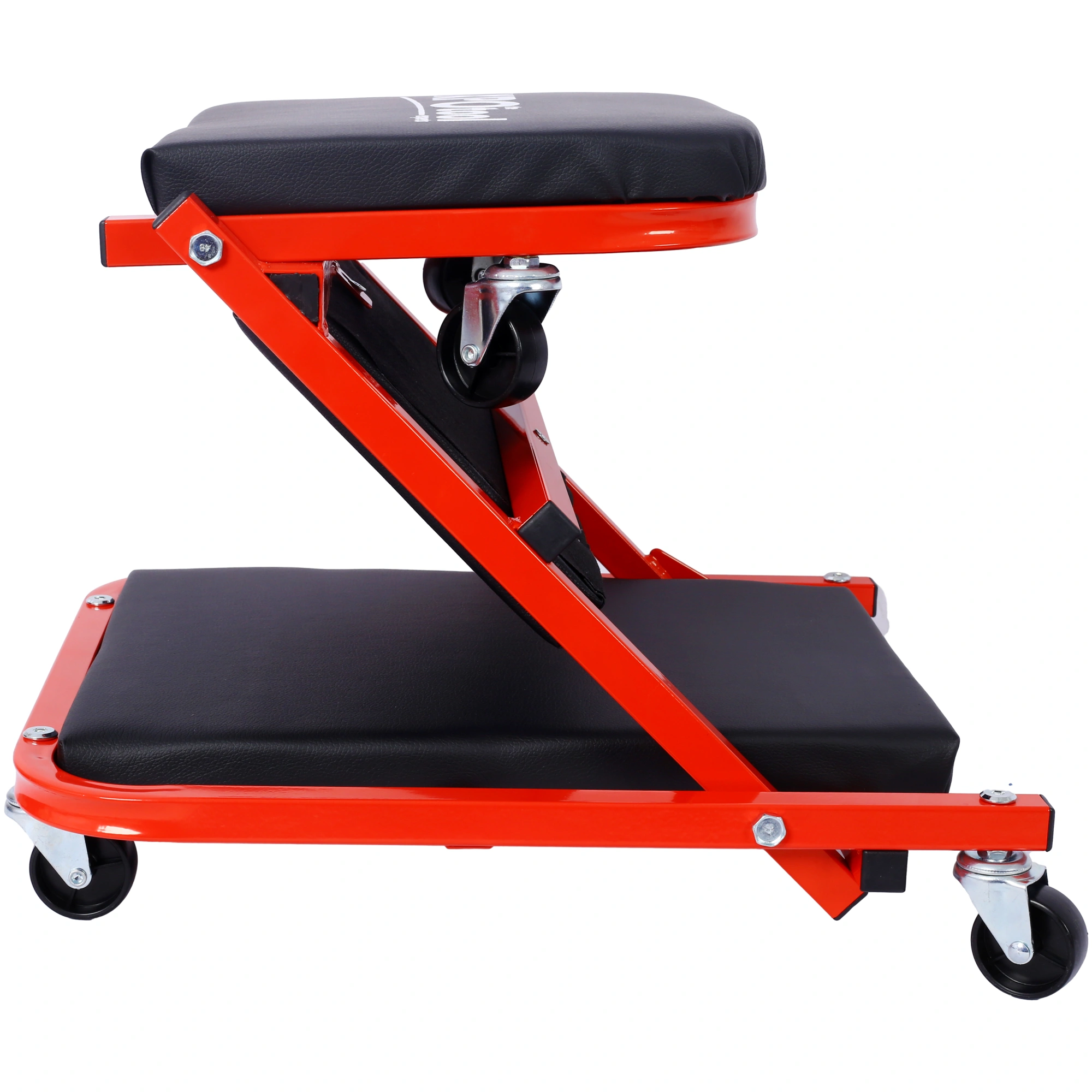Mechanic Creeper 36" Z-Seat, 300 lb Low Profile Shop Crawler with 6 Smooth Wheels, Red 2-in-1 Garage Tool Cart Seat Gift view 12