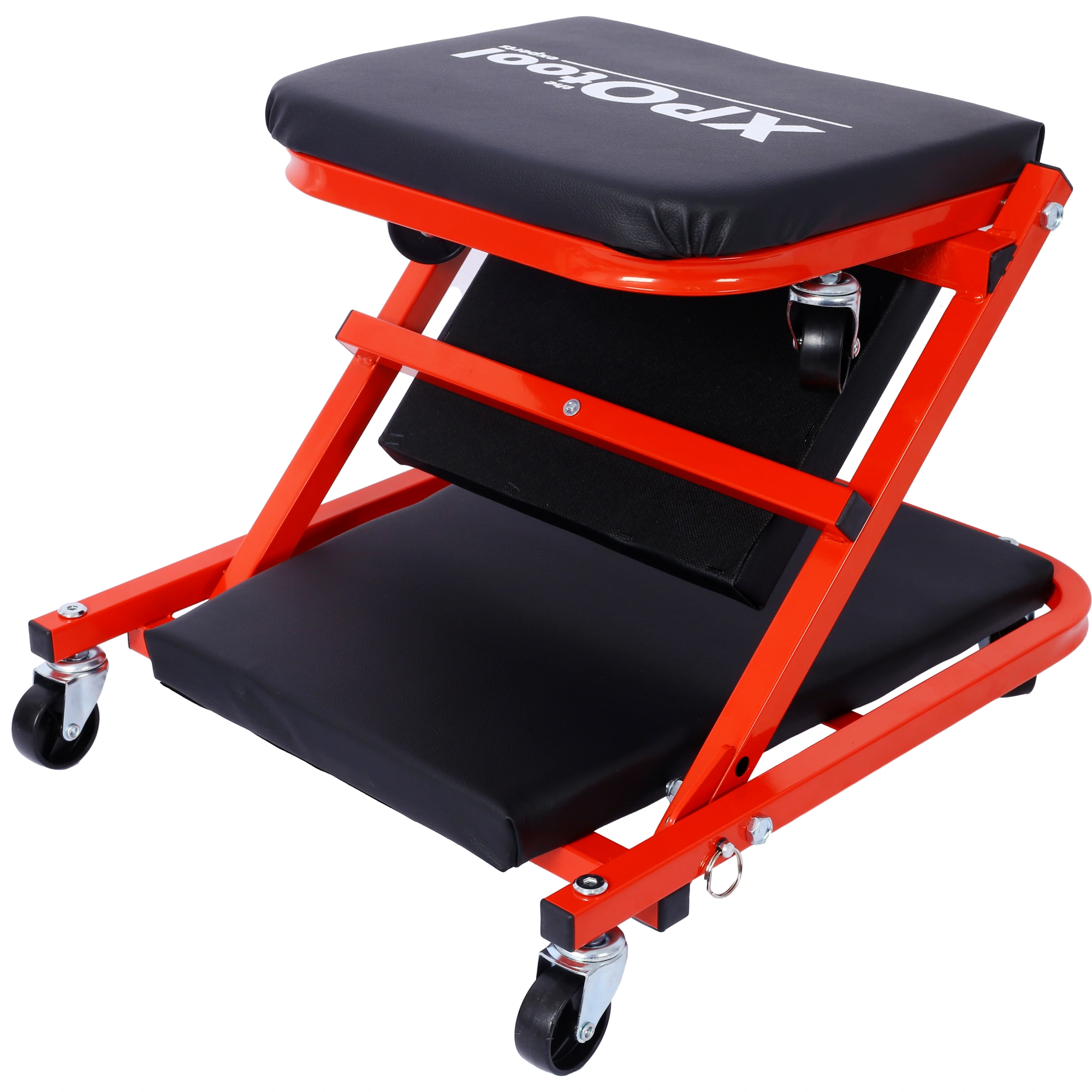Mechanic Creeper 36" Z-Seat, 300 lb Low Profile Shop Crawler with 6 Smooth Wheels, Red 2-in-1 Garage Tool Cart Seat Gift view 8