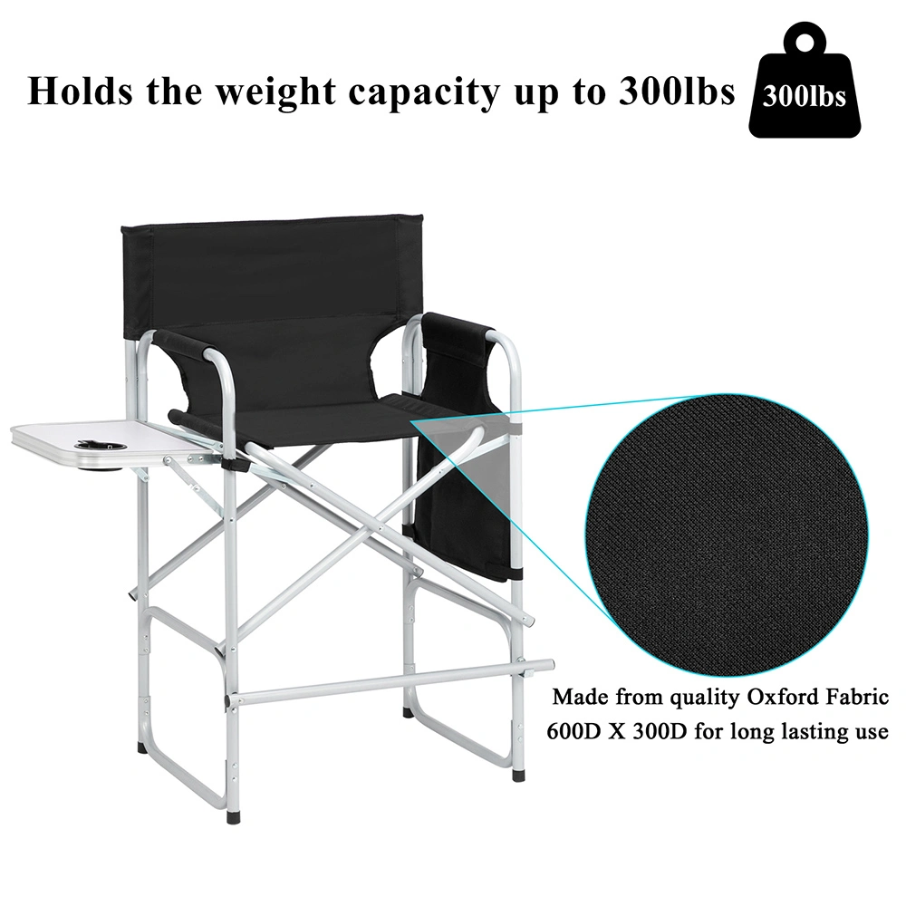 Silver White Iron Pipe Black Cloth Surface Plastic Sprayed Iron Round Pipe Director's Chair 103*60*499cm 120kg Without Carrying Bag view 10