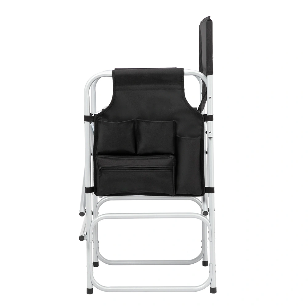 Silver White Iron Pipe Black Cloth Surface Plastic Sprayed Iron Round Pipe Director's Chair 103*60*499cm 120kg Without Carrying Bag view 6