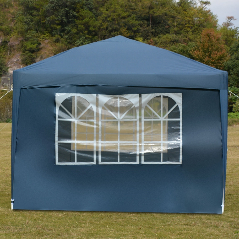 3 x 3m Two Doors & Two Windows Practical Waterproof Right-Angle Folding Tent Blue view 38