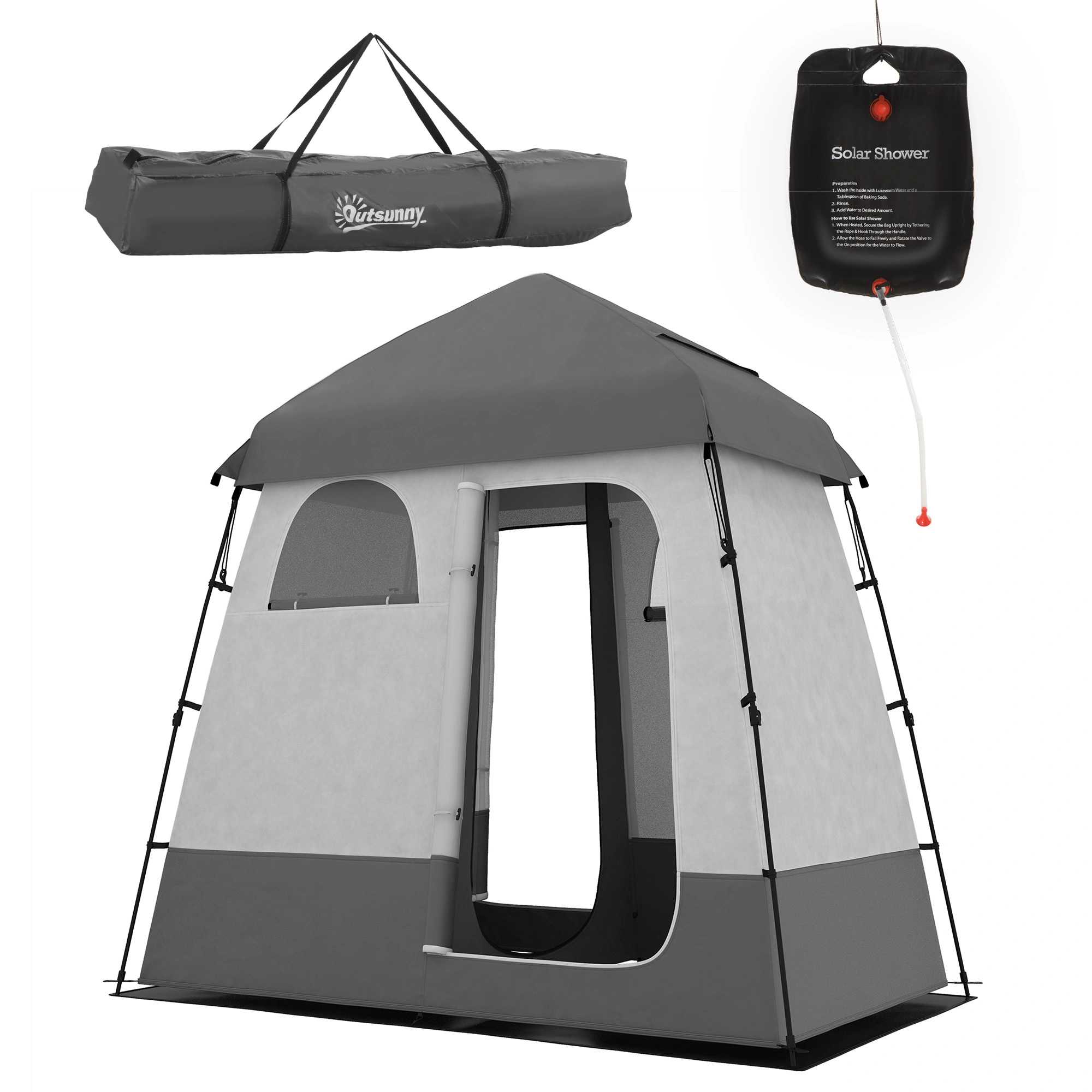 Pop Up Shower Tent Portable Outdoor Privacy Changing Room Lightweight Waterproof for Camping Travel view 3