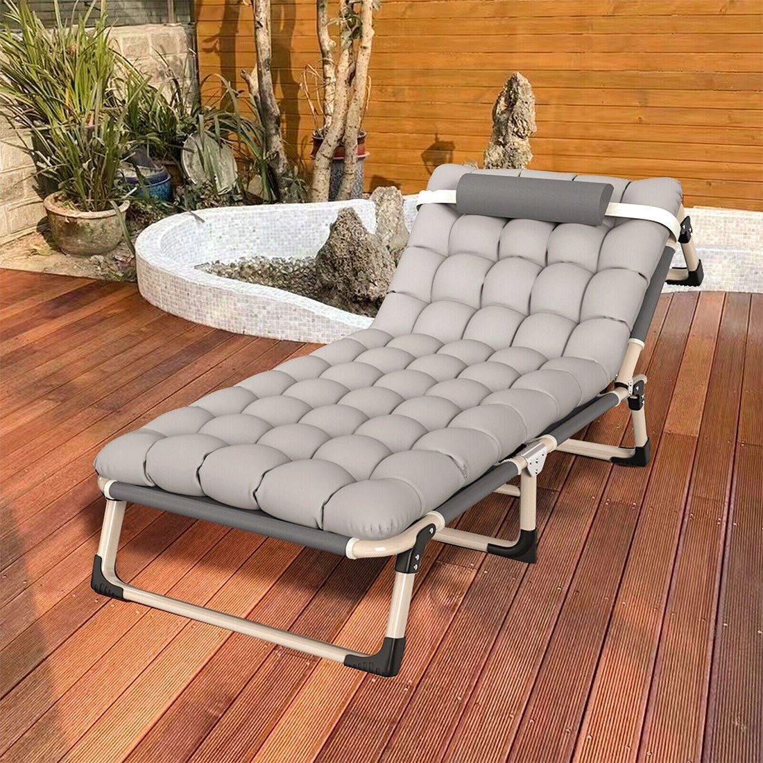 Heavy Duty Folding Bed for Adults Lightweight Foldable Camping Travel Bed with Mattress view 6