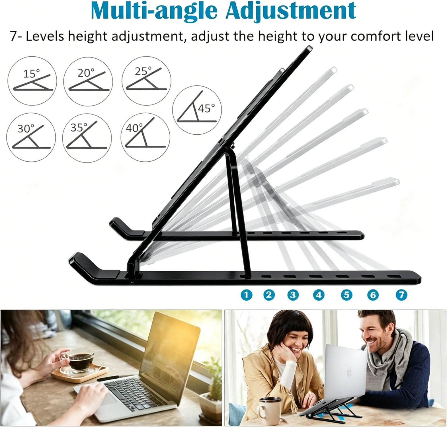 Portable Laptop Stand Adjustable Foldable Notebook Tablet Holder Laptop Standesk view 8