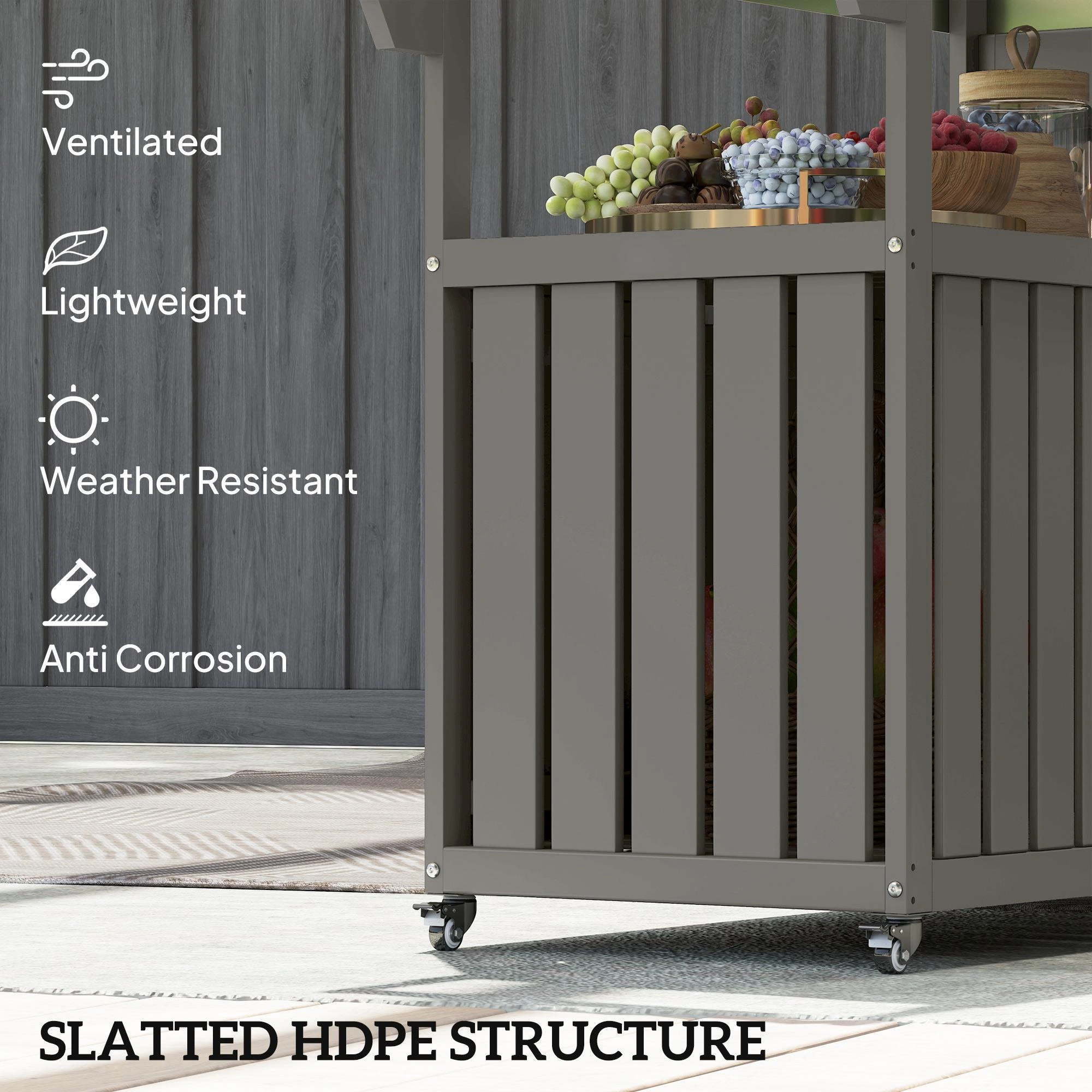 Camping Cart,Grill Cart,Outdoor Bar Cart view 3