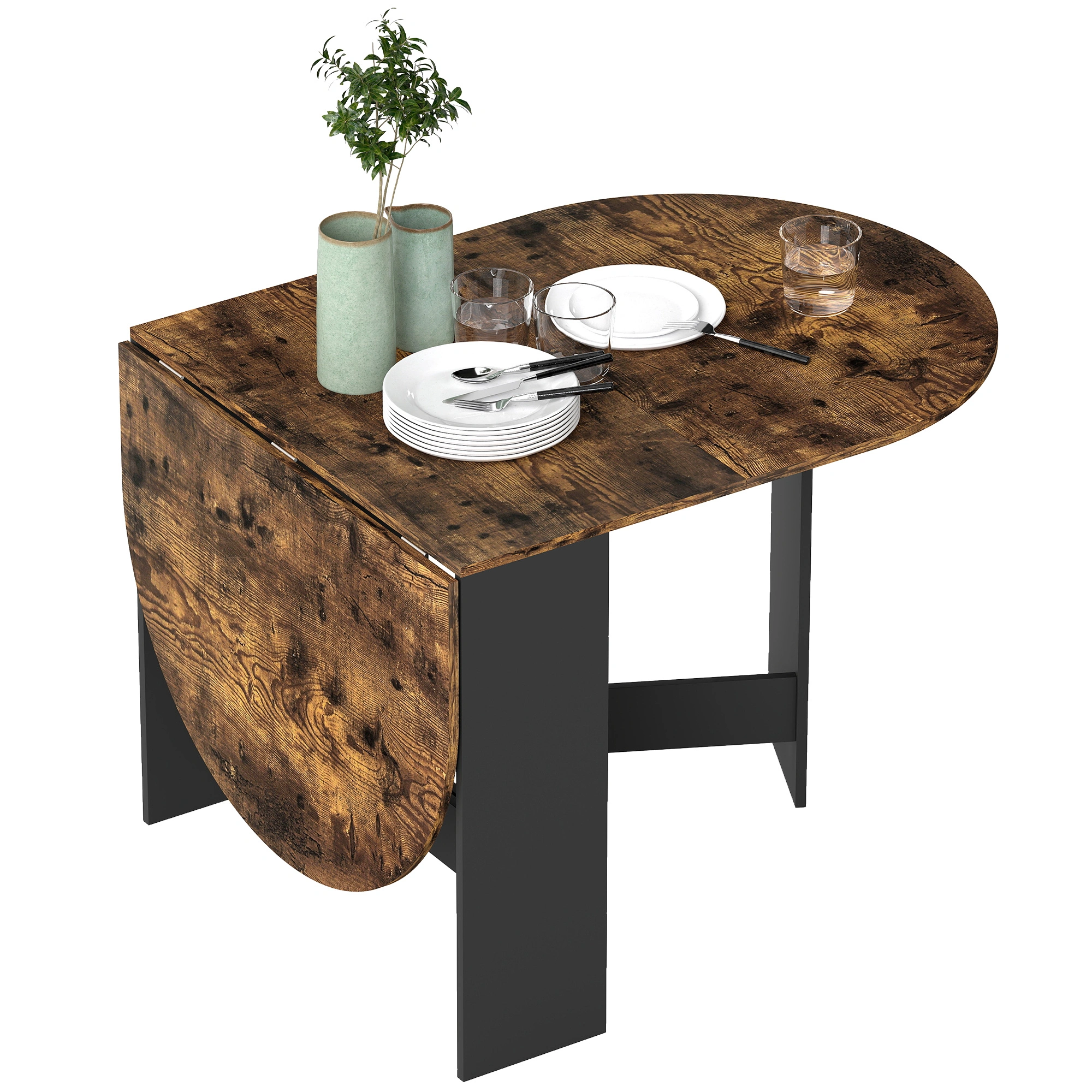 Farmhouse Dining Table 63" Solid Wood Rectangular Table with Storage Shelf for 6-8 Seaters view 2