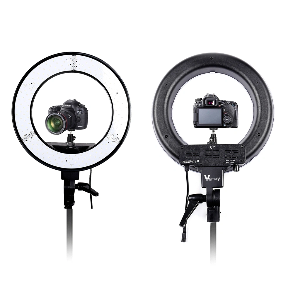 12 Inch LED Ring Light with 2m Light Stand UK Plug Studio Photography Silver view 3