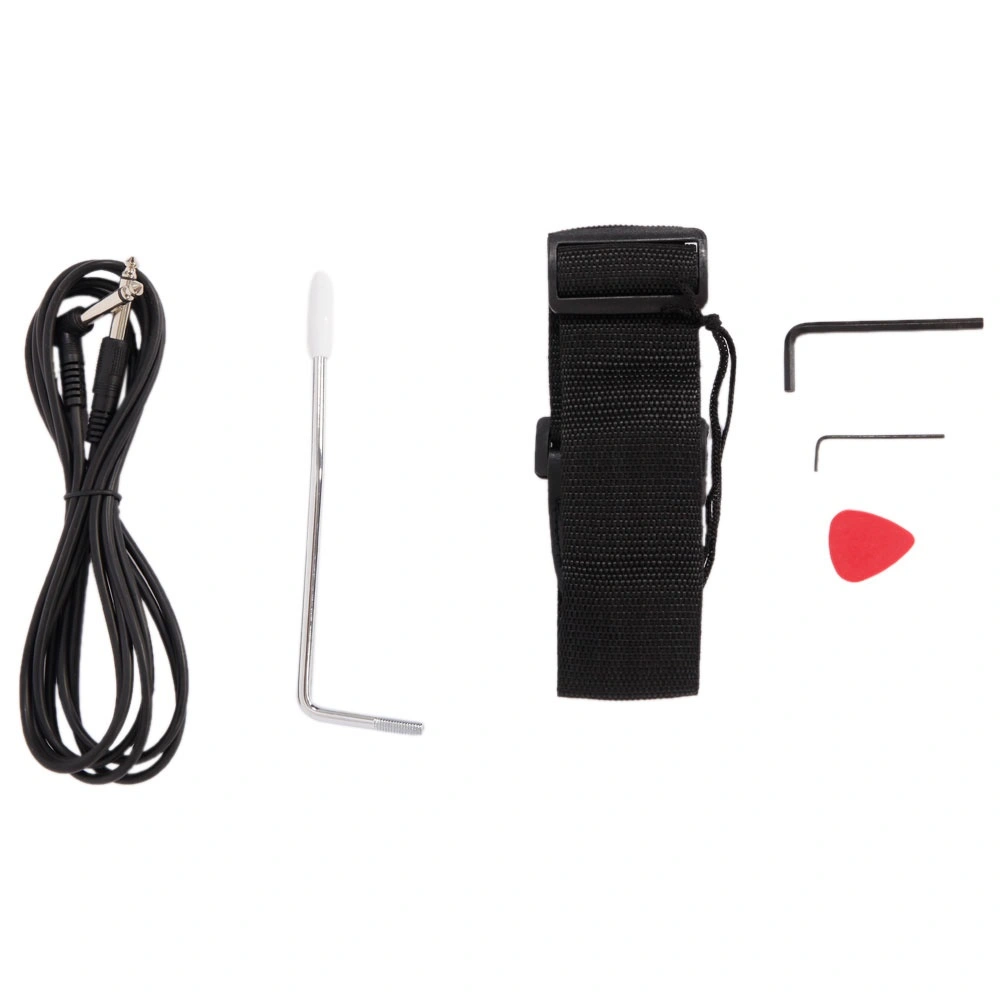 Flame Shaped Electric Guitar 20W HSH Pickup, Beginner Guitar Set with Bag Strap Picks Cable Wrench Tool - Red view 11