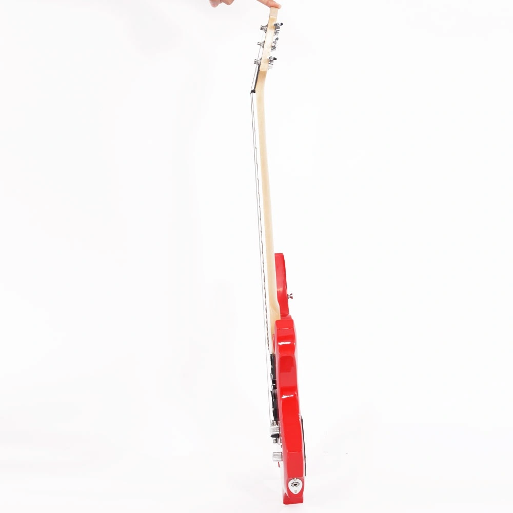 Flame Shaped Electric Guitar 20W HSH Pickup, Beginner Guitar Set with Bag Strap Picks Cable Wrench Tool - Red view 7