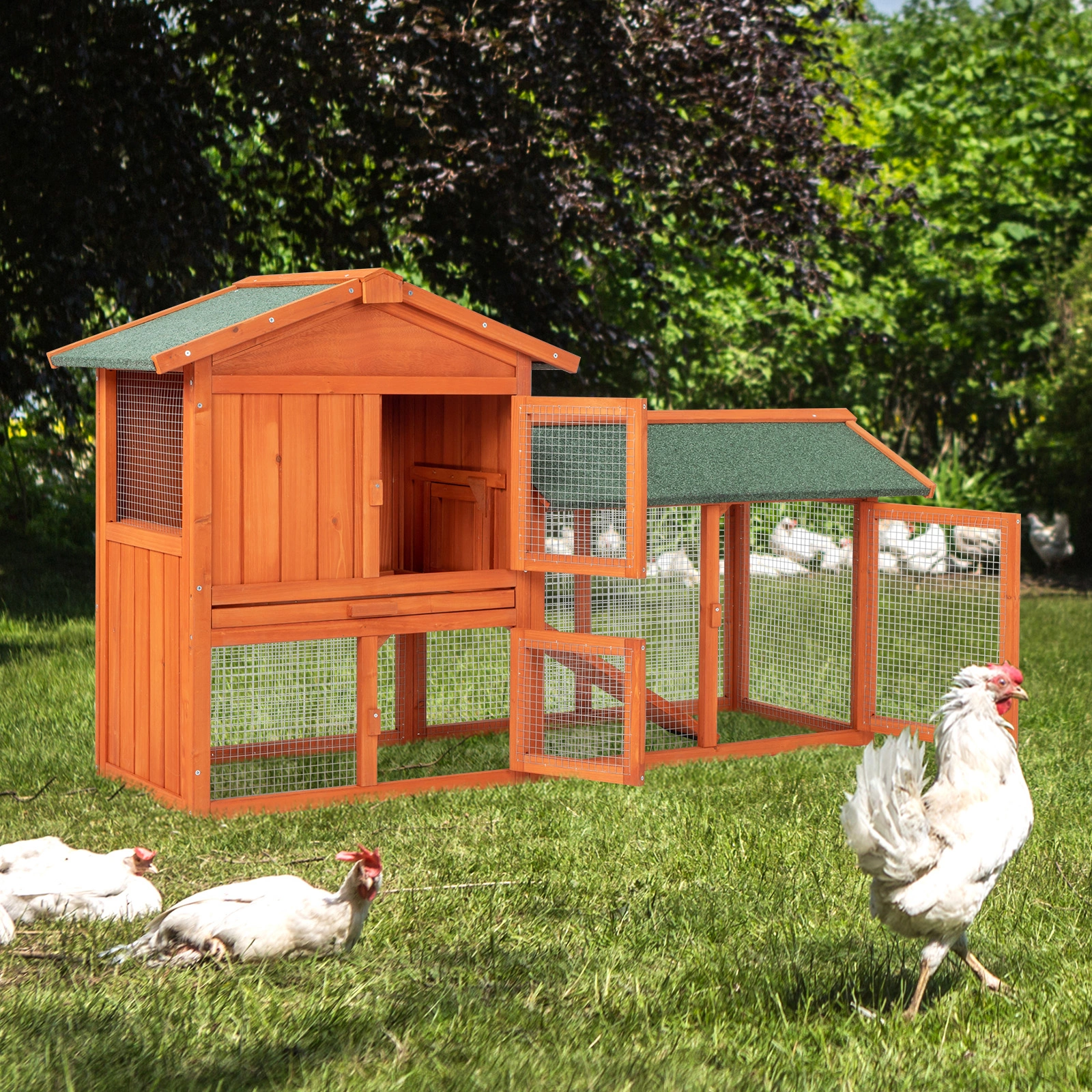 61 Inch Wooden Chicken Coop Hen House Rabbit Hutch Poultry Cage Habitat Same as 39333036 view 10
