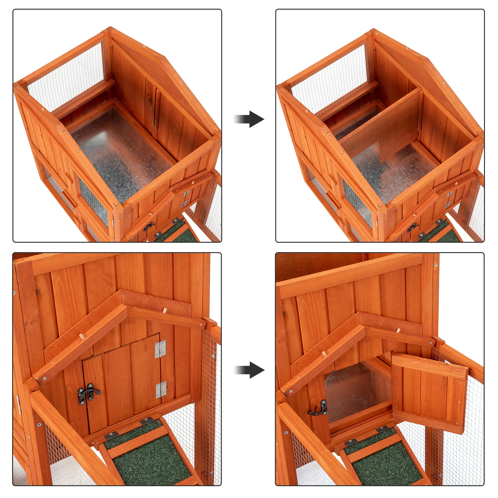 61 Inch Wooden Chicken Coop Hen House Rabbit Hutch Poultry Cage Habitat Same as 39333036 view 12