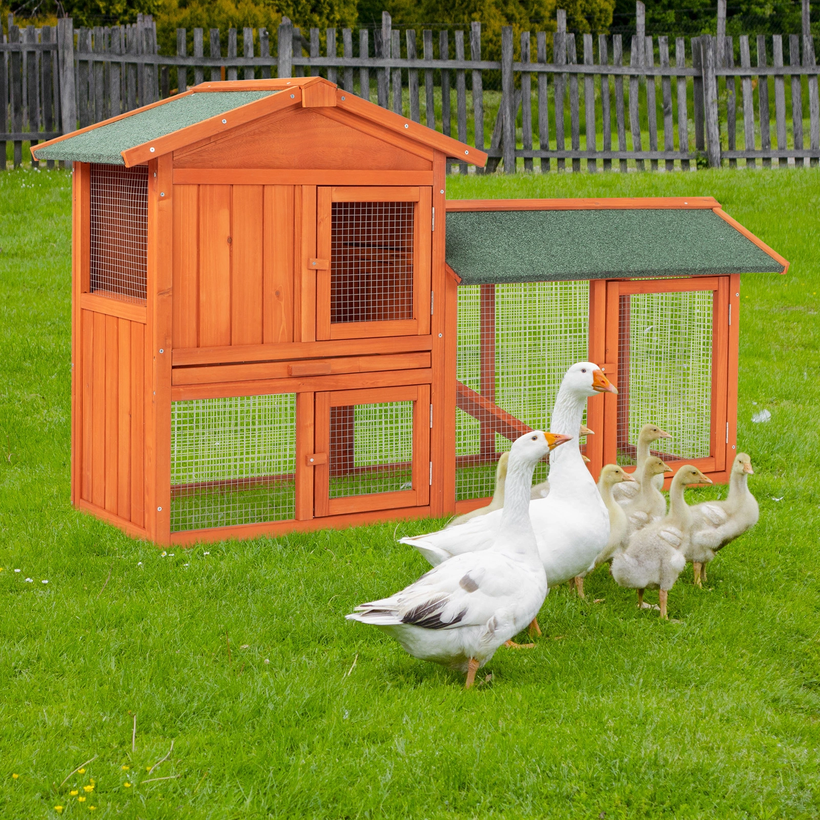 61 Inch Wooden Chicken Coop Hen House Rabbit Hutch Poultry Cage Habitat Same as 39333036 view 4