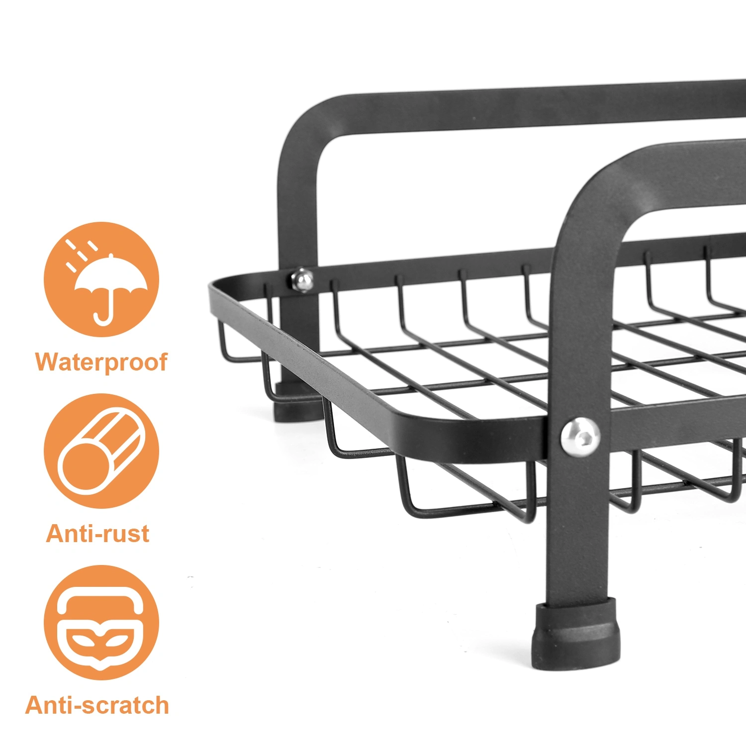 2-Tier 16.65x14.57x13.11in Dish Drying Rack for Kitchen Dish Rack with Drainboard Detachable Kitchen Drainer Organizer Set with Utensil Holder Bowl Rack Dish Rack(No shipment on weekends) view 8