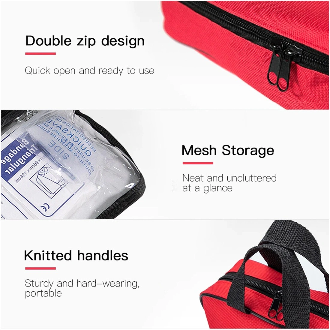 391 Piece First Aid Kit Bag Medical Emergency Trauma Survival Kit for Car Home Travel UK view 5