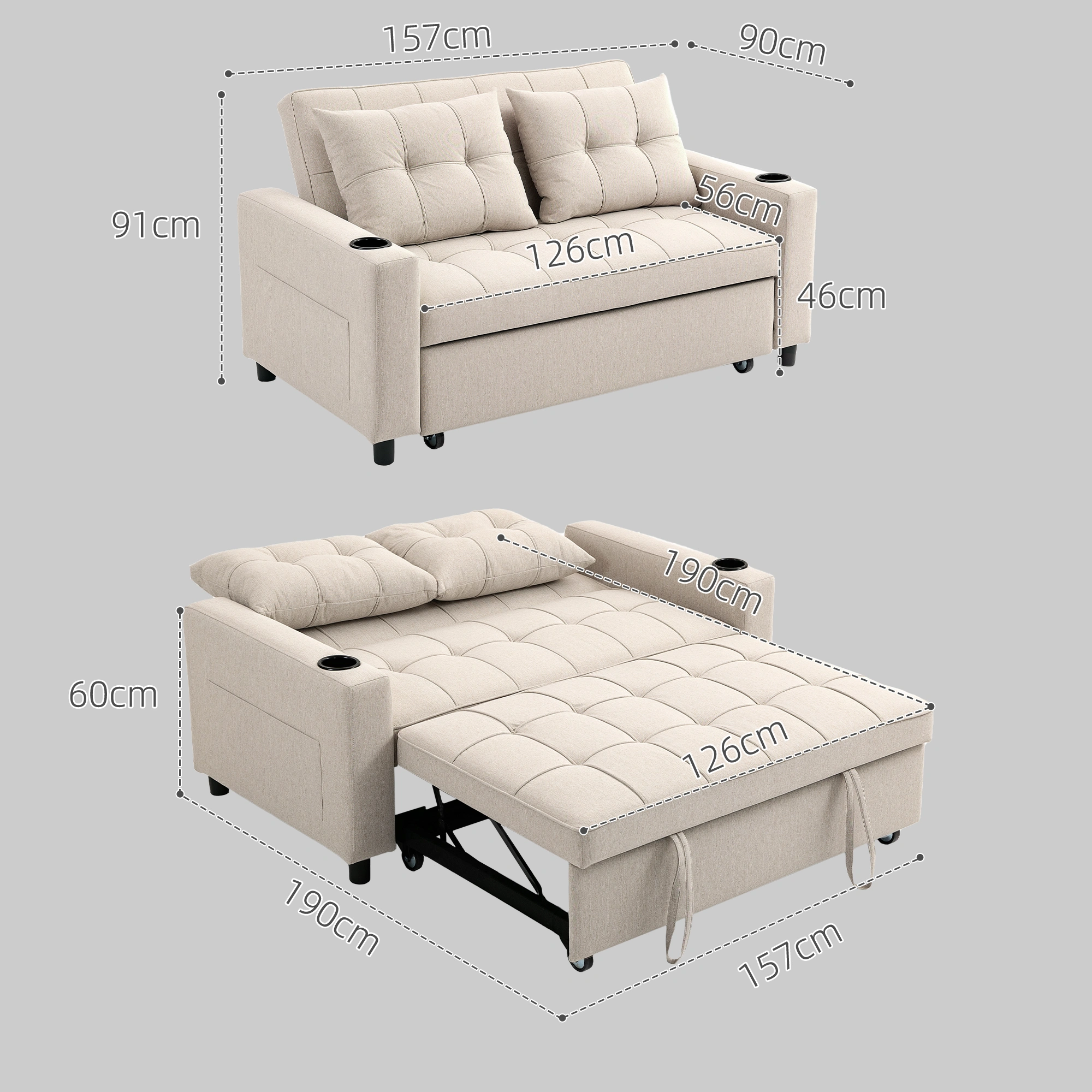 Modern Sofa Chair, Comfortable Accent Lounge Chair for Living Room & Bedroom view 2