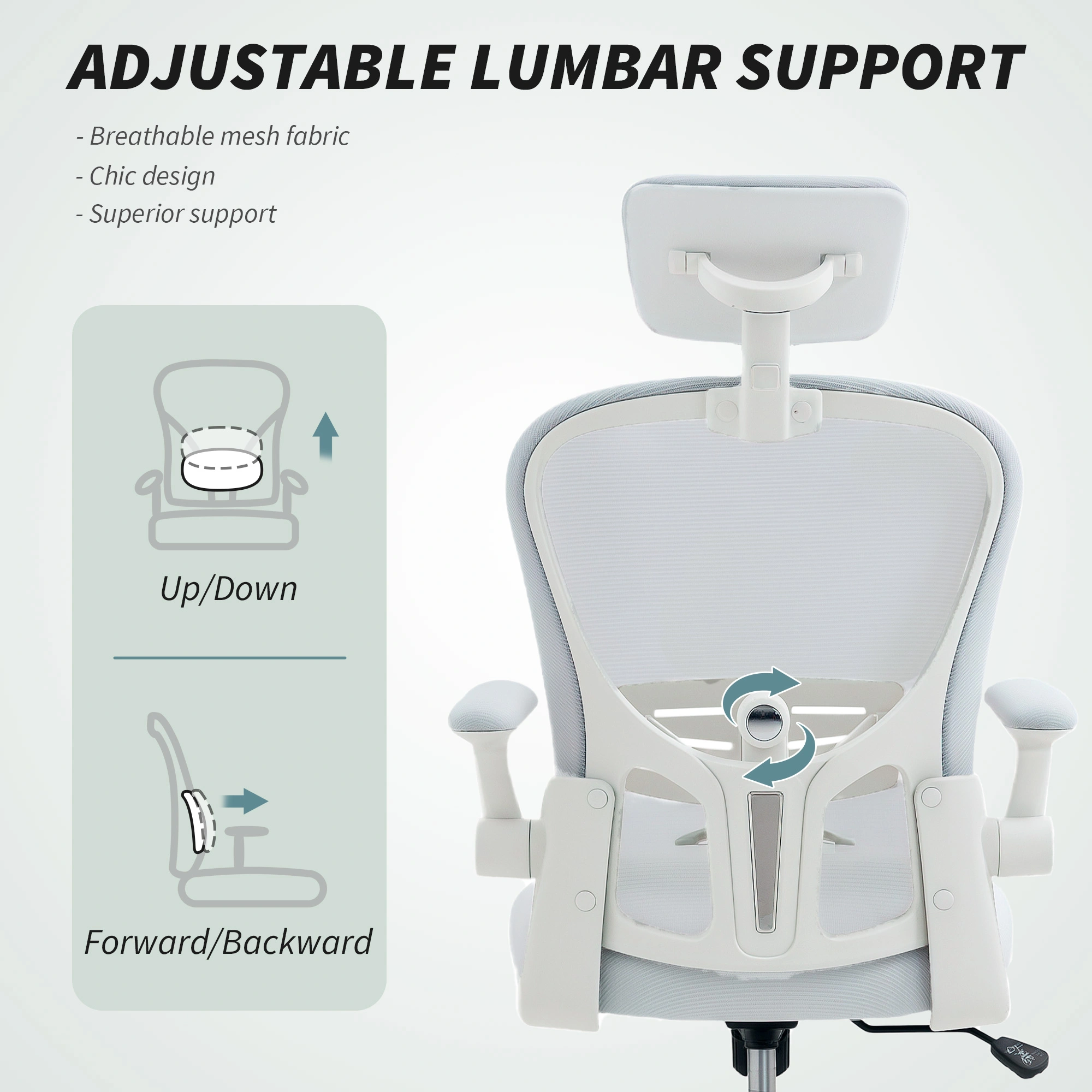 Massage Office Chair - Ergonomic Executive Swivel Chair with Heat & Vibration Massage, Adjustable Lumbar Support view 4