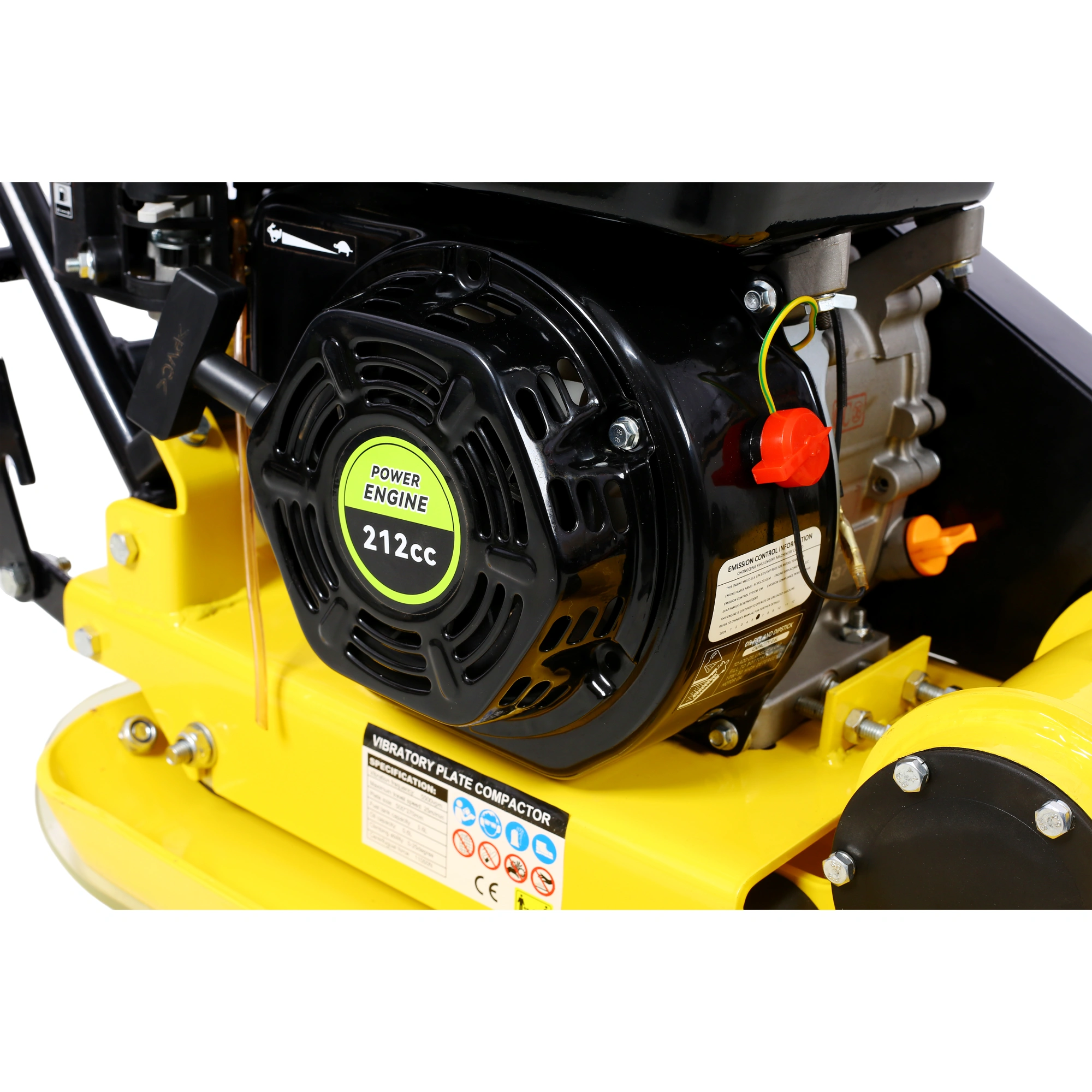 7.0HP 5500VPM MAX Gas Vibration Compaction Force 20 x 14 inch Plate Compactor w/Built-in Wheel,EPA compliant view 15