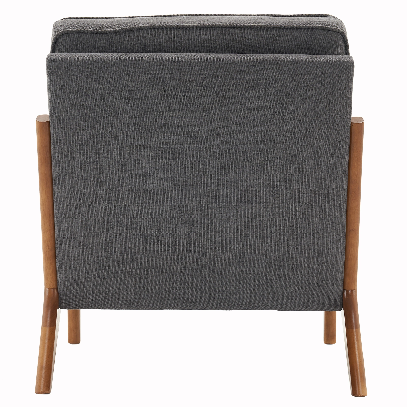 Oak Armrest Oak Upholstered Single Lounge Chair Indoor Lounge Chair Dark Grey view 8