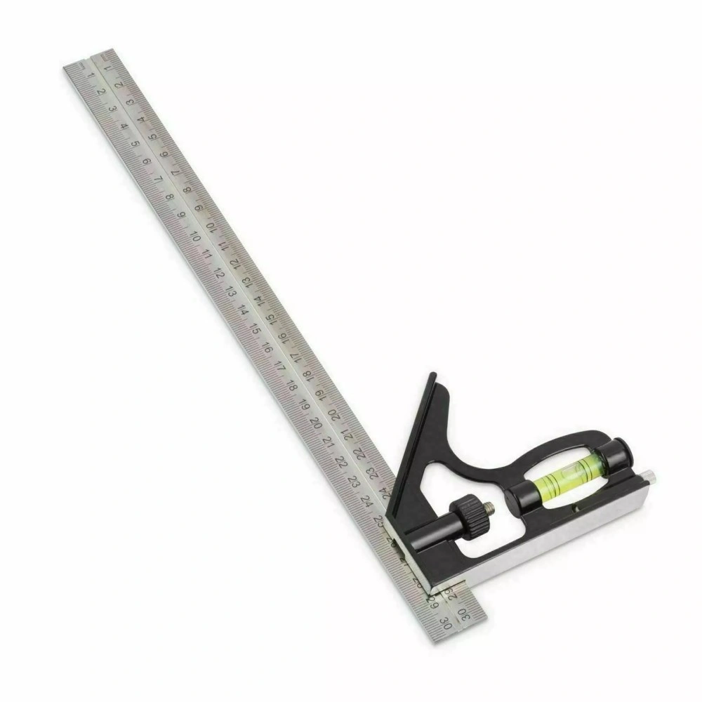 300mm 12" Adjustable Engineer's Combination Try Square Set - Right Angle Ruler UK view 3