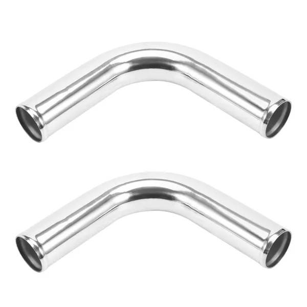 64mm Aluminum Universal Turbo Intercooler Piping Tube Kit + Elbow Hose 2.5" view 4