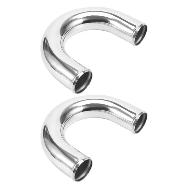 64mm Aluminum Universal Turbo Intercooler Piping Tube Kit + Elbow Hose 2.5" view 5