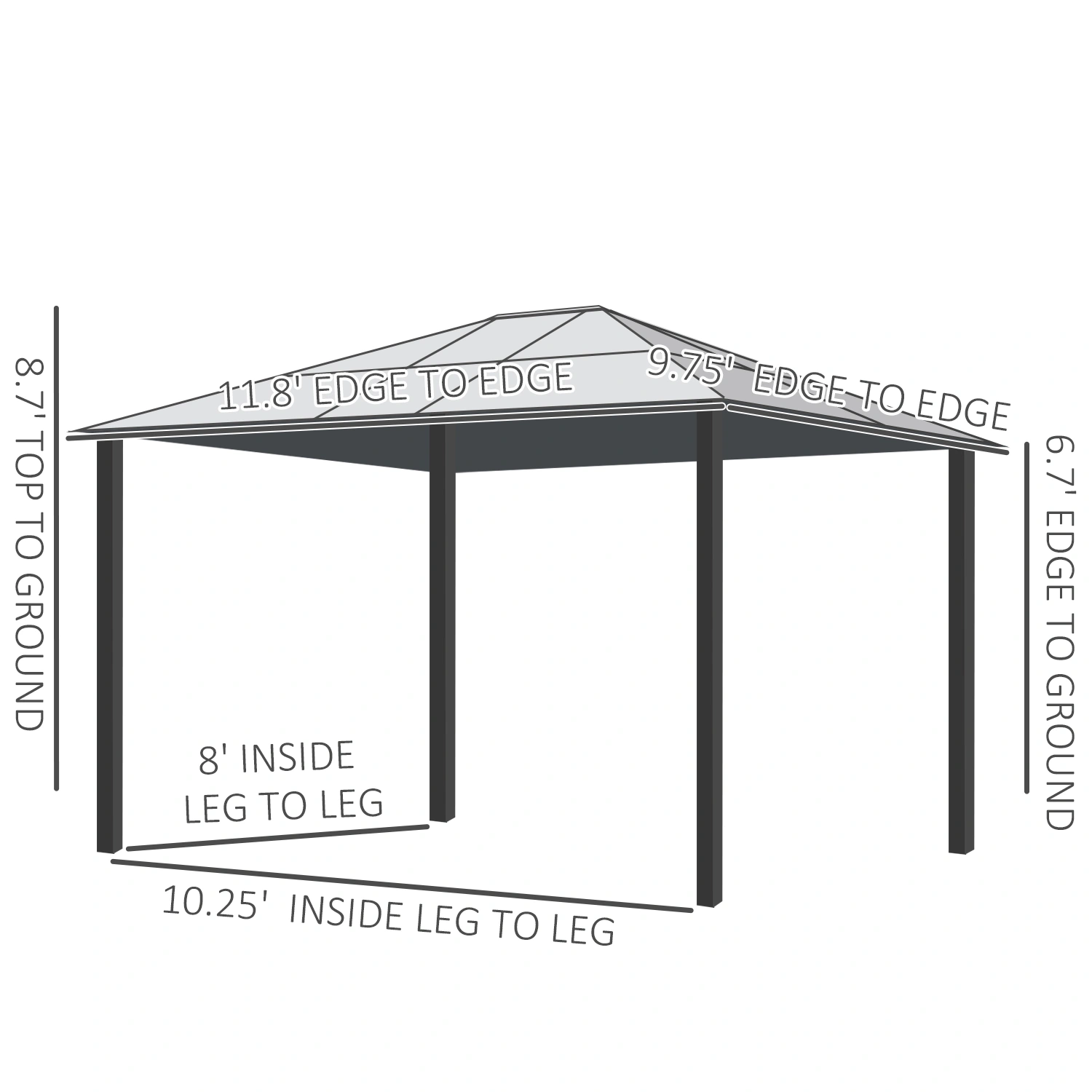 Pop Up Tent 10x10ft Canopy Party Tent, Waterproof Camping Gazebo with Side Panels, Outdoor Event Shelter Sun Shade Tent for Beach Picnic Garden view 2