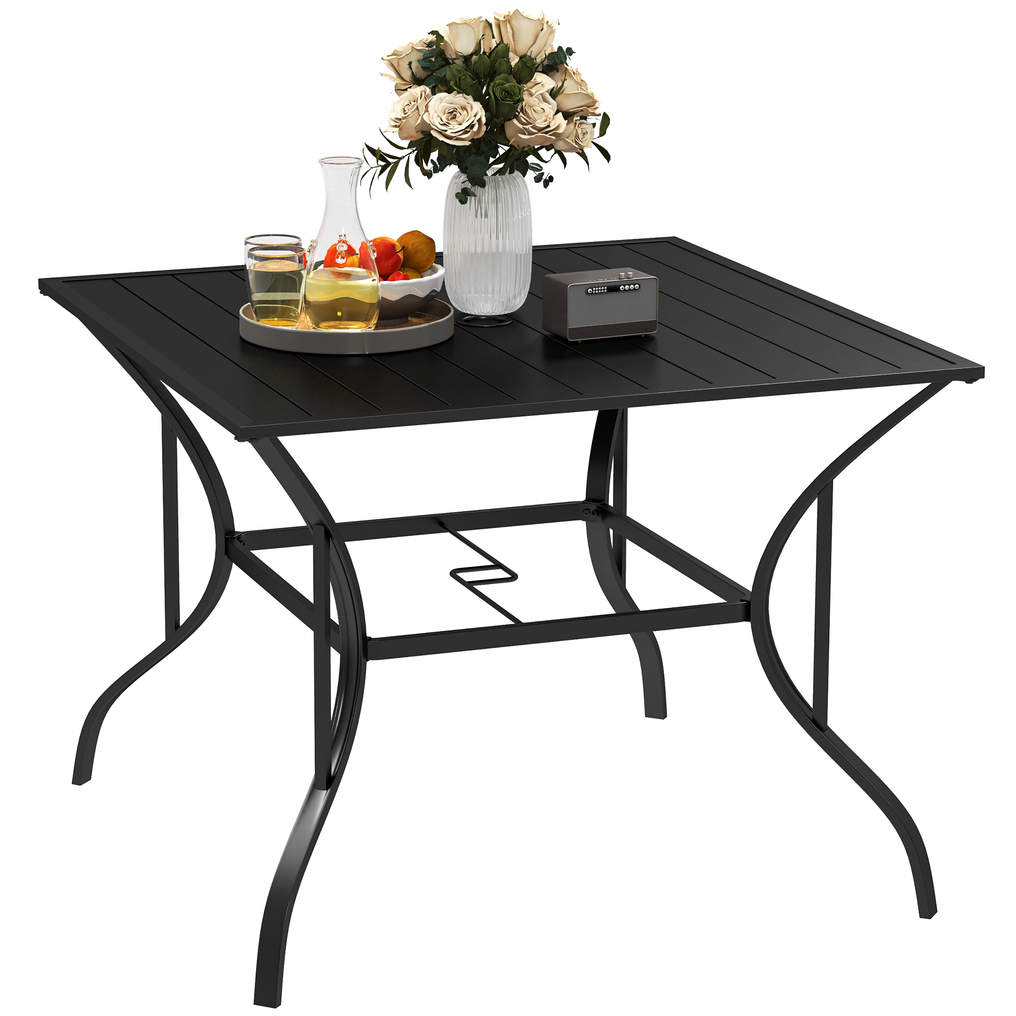 Portable Camping Table with Sink and Faucet, Foldable Outdoor Dining Table with Storage, Lightweight Picnic Workstation for Camping, Beach, RV, Garden, Backyard Use, Brown