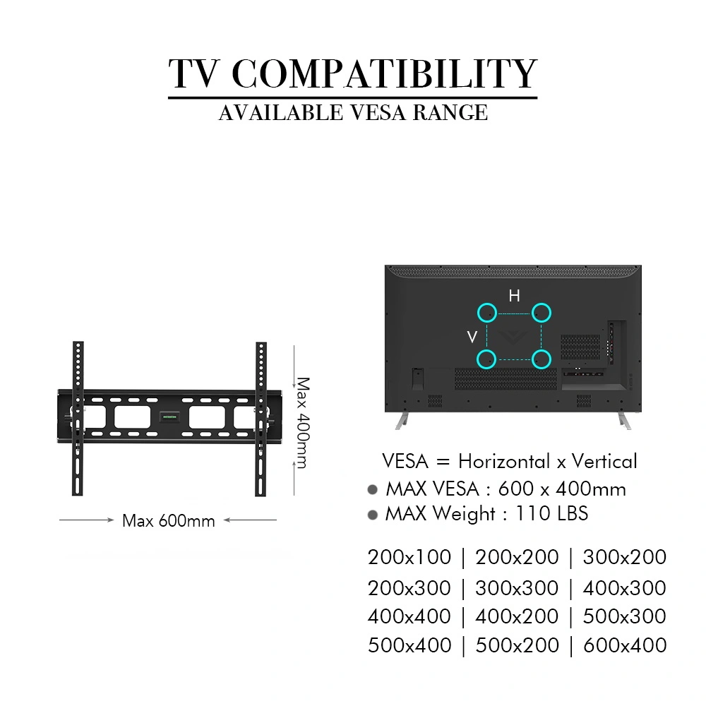 TMW600 32-70" Flat Tilting TV Wall Mount with Spirit Level view 15