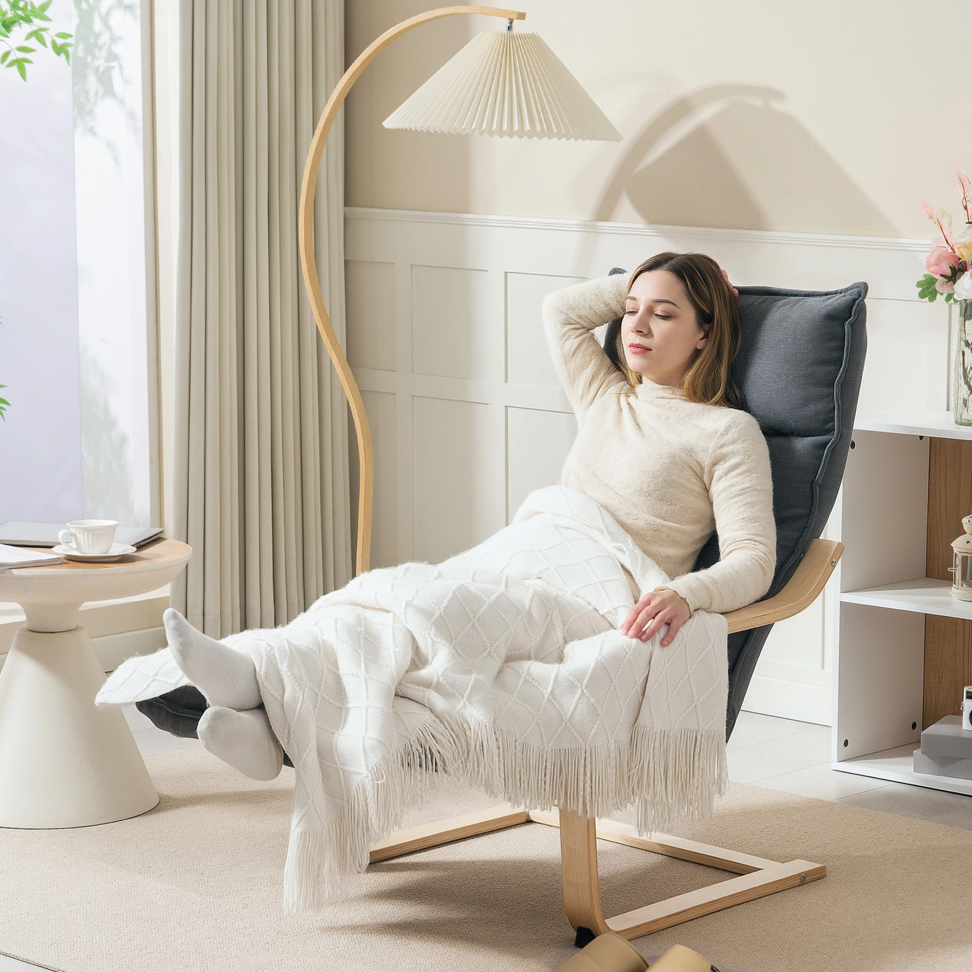 Power Recliner Chair, Sofa Chaise Lounge with Footrest, Rocking Recliner Chair for Living Room Bedroom, Home Office view 2
