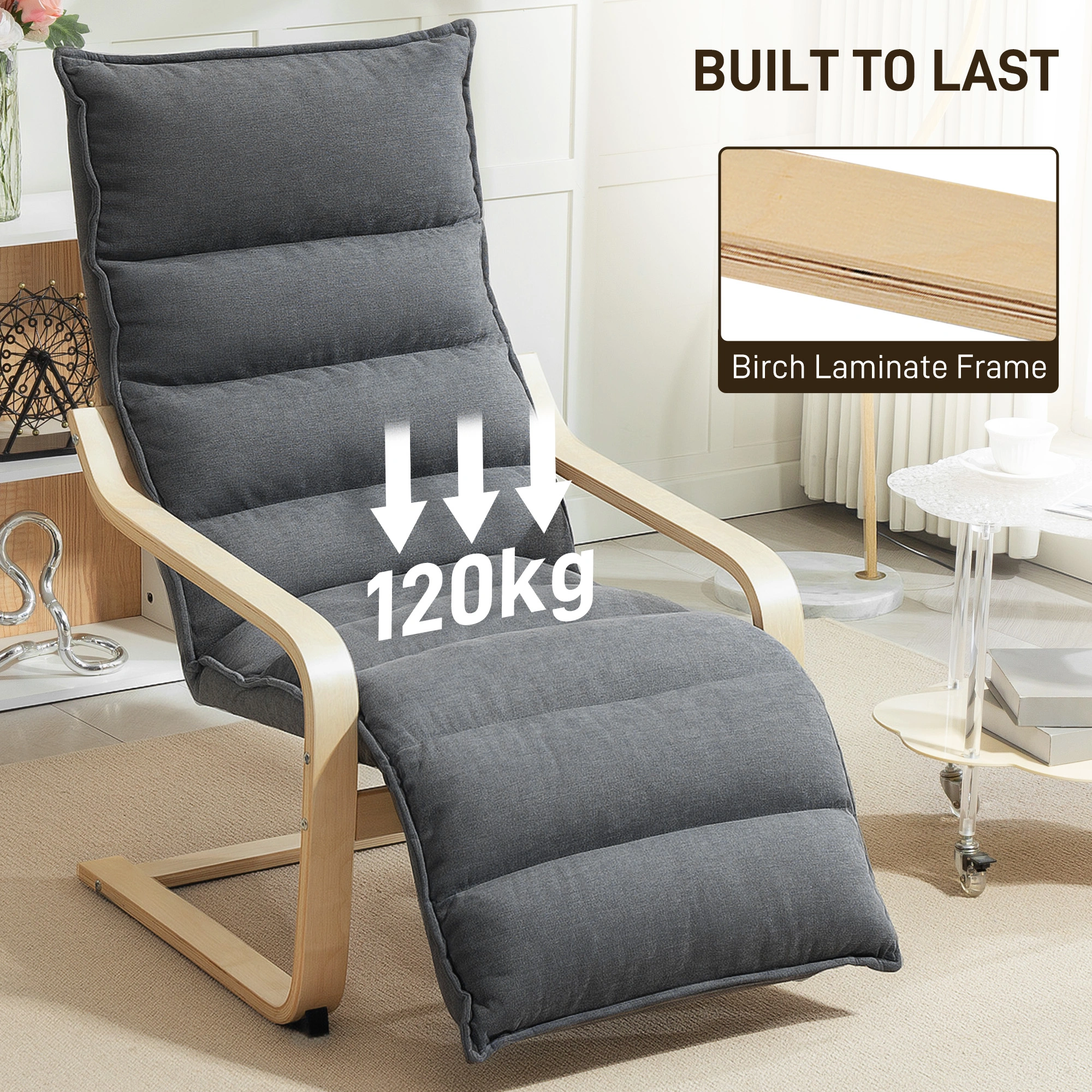 Power Recliner Chair, Sofa Chaise Lounge with Footrest, Rocking Recliner Chair for Living Room Bedroom, Home Office view 3