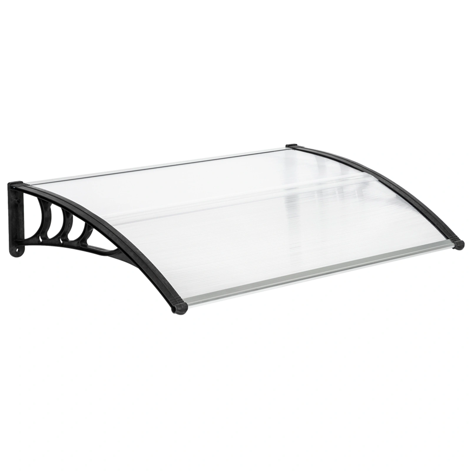 HT-120x80 Door Window Rain Cover Eaves Canopy Awning White Black Bracket Outdoor view 3