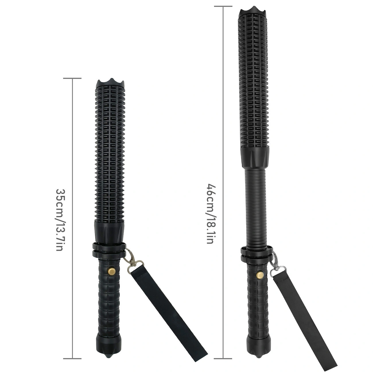 2 Pack USB Rechargeable LED Flashlight, 3-Mode Zoomable Torch, Retractable Outdoor Security Light view 3