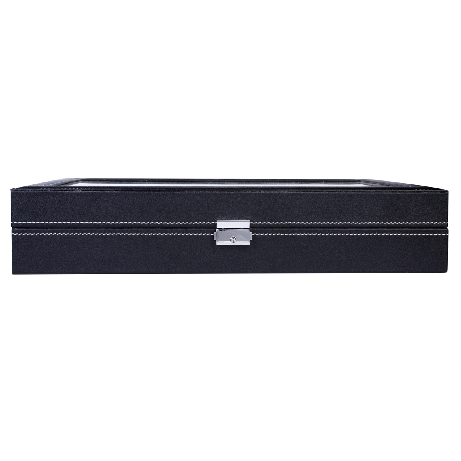 24 Compartments Top-level Opening Style Leather Watch Collection Box Black view 4