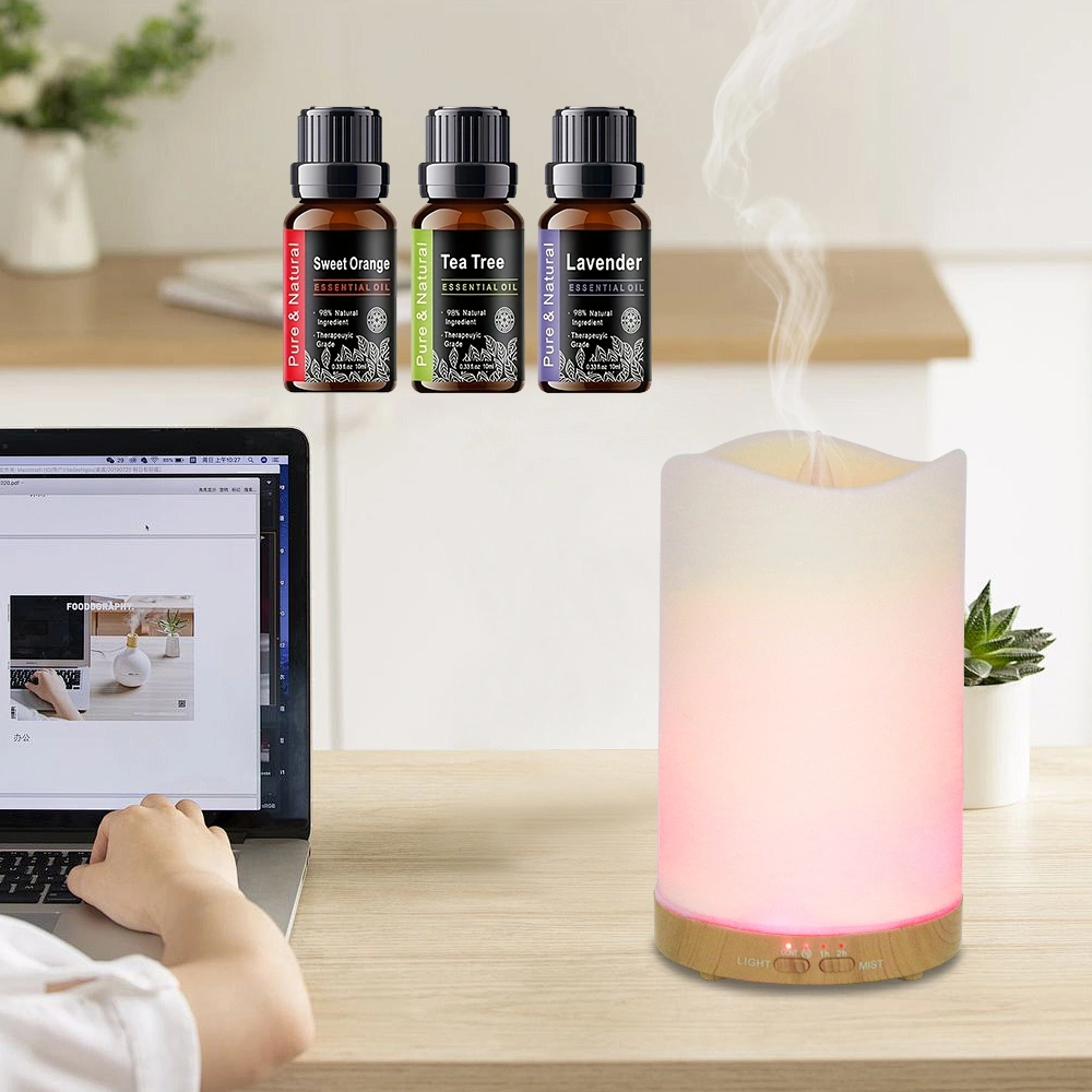 Bedroom Essential Aromatherapy Diffuser with Humidifier, Timer & 7-Color Mood Light Includes 3 Oils view 10
