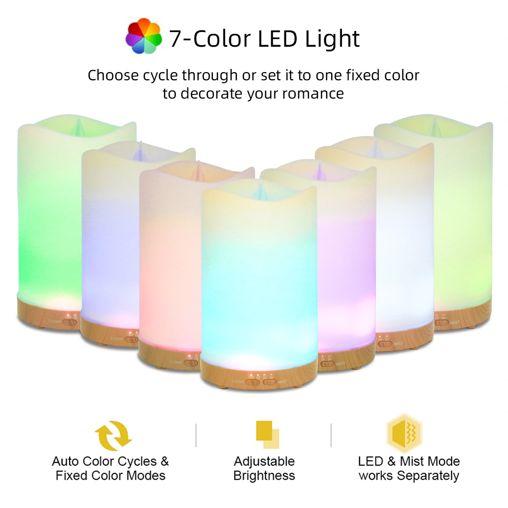 Bedroom Essential Aromatherapy Diffuser with Humidifier, Timer & 7-Color Mood Light Includes 3 Oils view 5