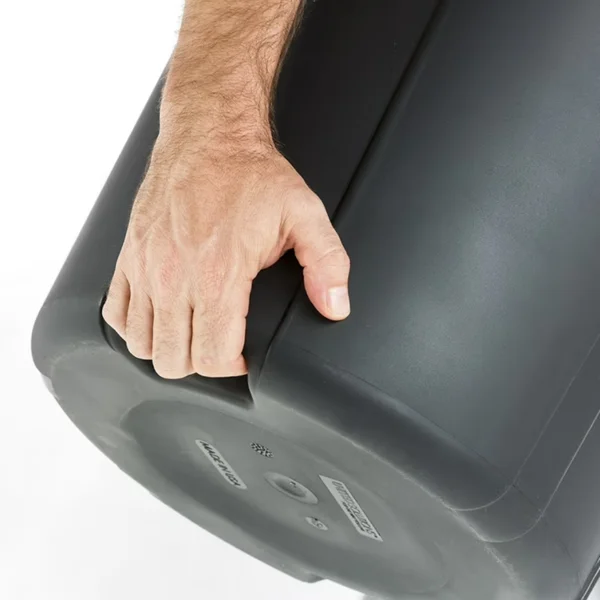 20 Gallon Heavy Duty Plastic Garbage Can, Included Lid, Black view 4